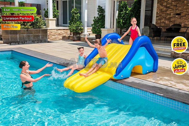 منزلق مائي مطاطي عملاق للمسبح - جديد -