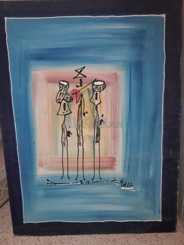 لوحة فنية من السنغال | لوحة سنغالية على الثوب