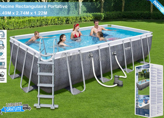 Piscine Rectangulaire 549 x 274 x 122 cm Rotin