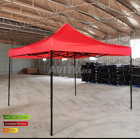 مظلة احترافية قابلة للطي 3x3 متر أحمر