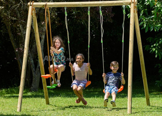 Portique 2,30m en Bois 2 balançoires1 face à face