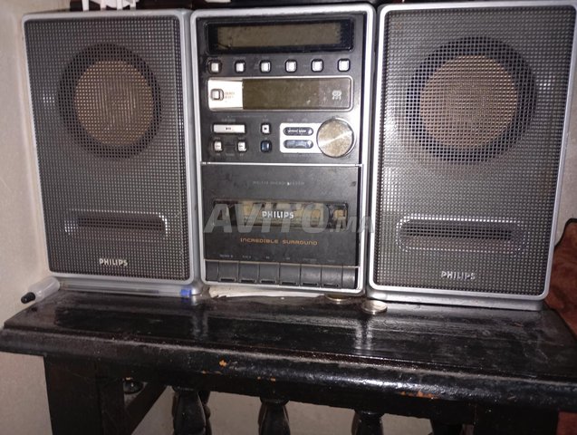 جهاز ستيريو فيليبس Aux bass مشغل CD وكاسيت