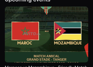 Tickets match Maroc vs Mozambique