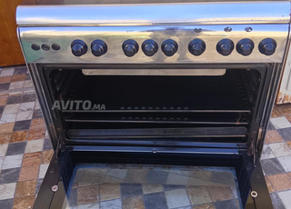 Cuisinière gaz four INOX
