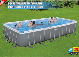 Grand Piscine Rectangulaire 7.32 x 3.66 x P. 1.32M