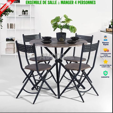 Excellent Salle À Manger X05 Pièces -BOIS & Métal