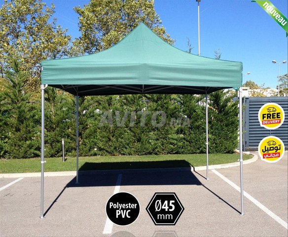 Tonnelle 3x3 m Pliante Vert Olive - Jardin & Plage