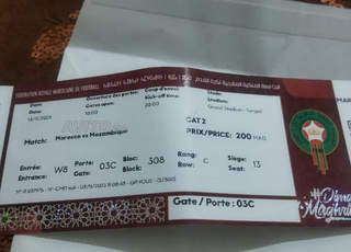 Billets Match Maroc-Mozambique à Tanger