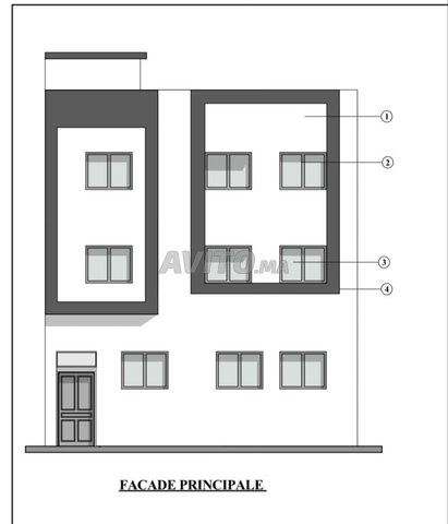 Terrain Rplus2 habitation 101 m2 plan autorisé