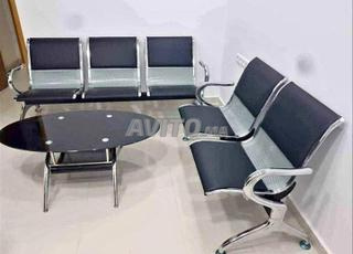 Banquette de réception 4 places en cuir