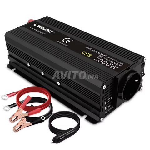 Convertisseur 2000 Watt DC 12V à 220V pour voiture