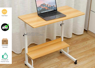 Table PC Réglable Sur Roulettes