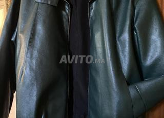 Veste simili cuir verte — taille M