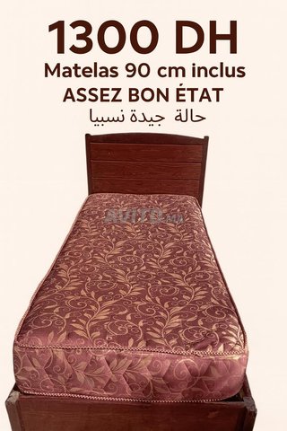 Cadre 3oood 90cm avec matelas