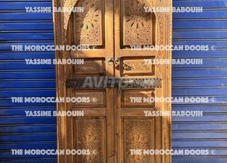 باب مغربي فخم منقوش باليد Porte Sculptee Main.