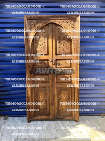 Porte Marocaine Luxueuse Sculptée à la Main Porte Sculptee Main.