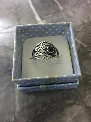 Bague Argent 925 avec Pierre Noire – خاتم نقرة حرة - 2