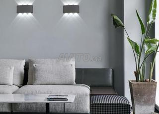 Applique murale LED, aluminium, noir