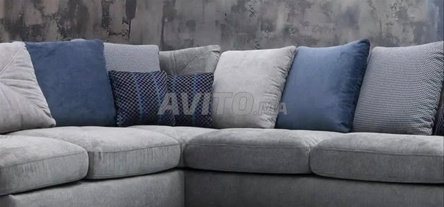 كنبة زاوية رمادية ETHAN