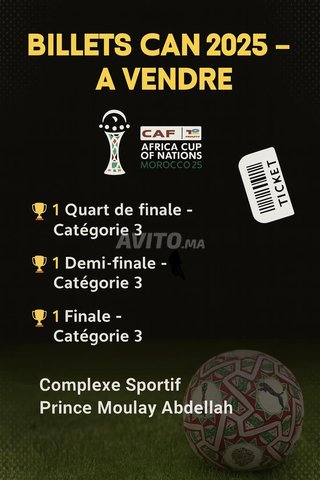 BILLETS CAN 2025 - A VENDRE