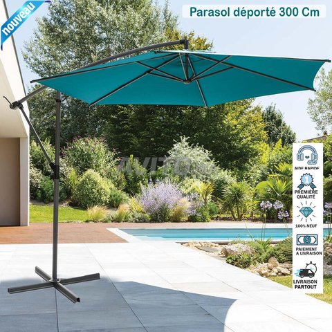 مظلة معلقة 300 سم قابلة للإمالة - أزرق البط