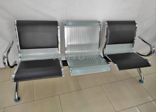 مقعد طويل معدني وخشب الراحة والمتانة