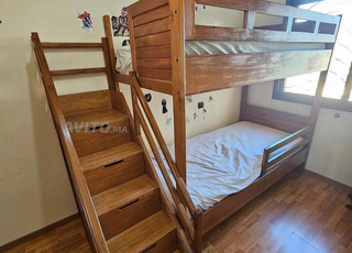 lit superposé avec matelas inclus