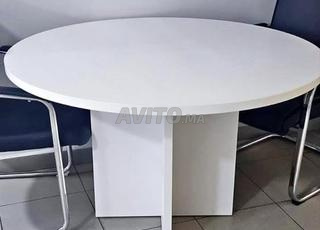 Table de réunion en bois / mélamine / métal