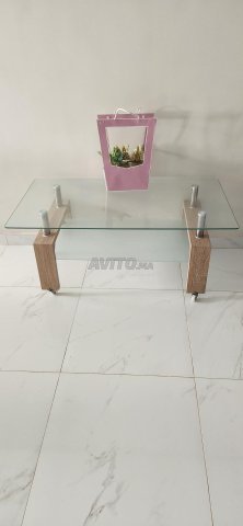 Table basse kitea 1m10 en verre