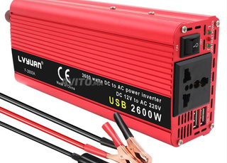 Convertisseur 2600 W DC 12V à AC 220V pour voiture