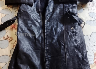 Manteau chaud en cuir d'occasion
