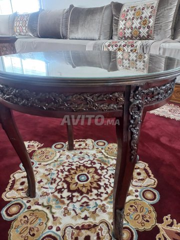 Table en bois et bronze