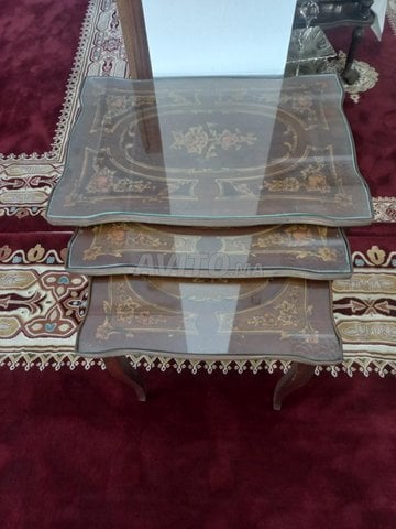 3 cendriers en bois et bronze