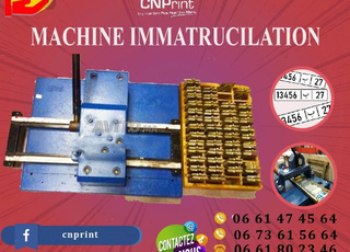 Machine immatriculation professionnelle