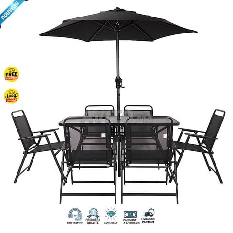 طقم غرفة طعام خارجية 8 قطع - جديد -