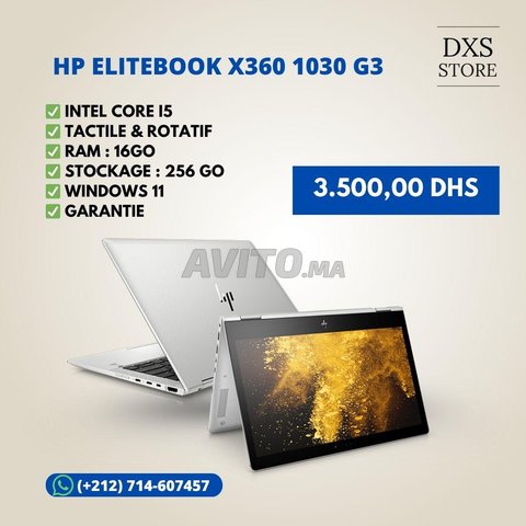 HP Elitebook X360 1030 G3 - i5 / 16Go / 256Go