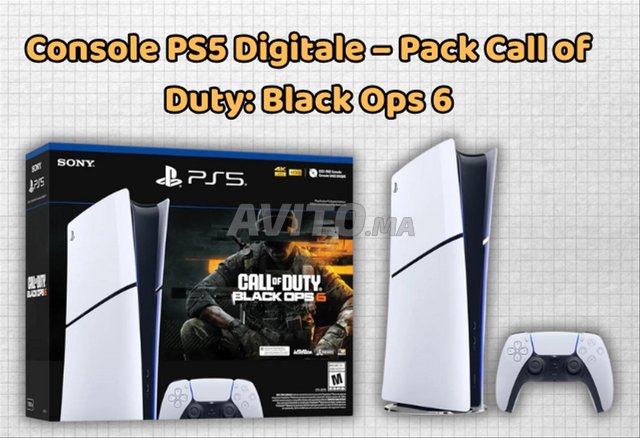 وحدة تحكم PS5 رقمية مع حزمة Call of Duty Black Ops 6
