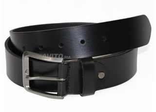 Ceinture en cuir véritable avec boucle homme.