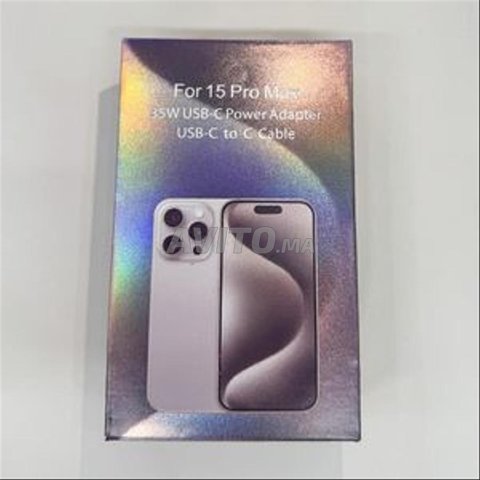 Complet iPhone Type C iPhone 15 Pro Max avec câble -35w