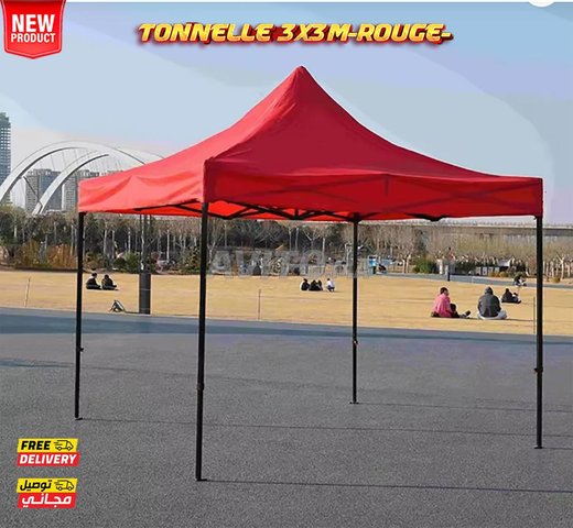 مظلة قابلة للطي احترافية 3x3 متر أحمر -