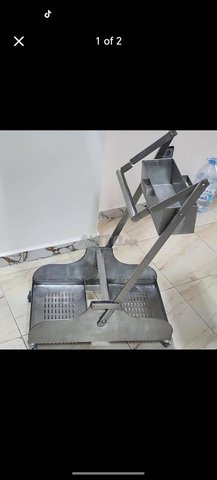 عربة تنظيف من الفولاذ المقاوم للصدأ