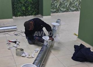 تركيب جهاز شفط الهواء لتكييف الهواء