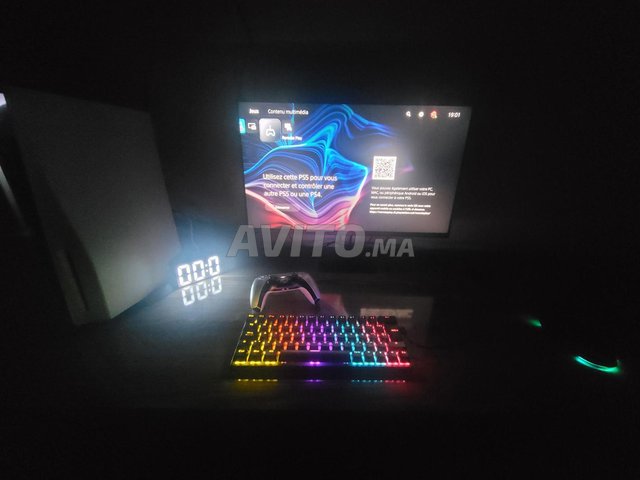 طقم PS5 شاشة 165 هرتز متضمنة لوحة مفاتيح وفأرة