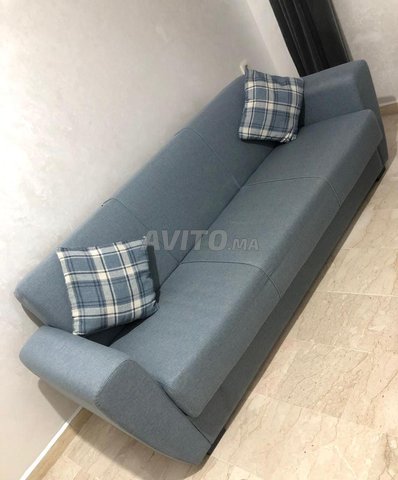أريكة قابلة للطي مع تخزين و 2 وسائد