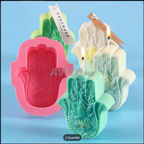 1Pc Moule Bougie en forme de Main en Silicone