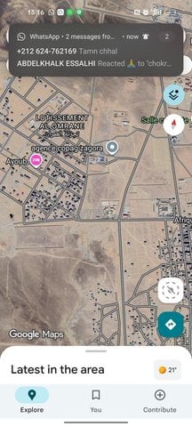 Terrain à vendre semi-commercial dans le lotissement Al Omrane