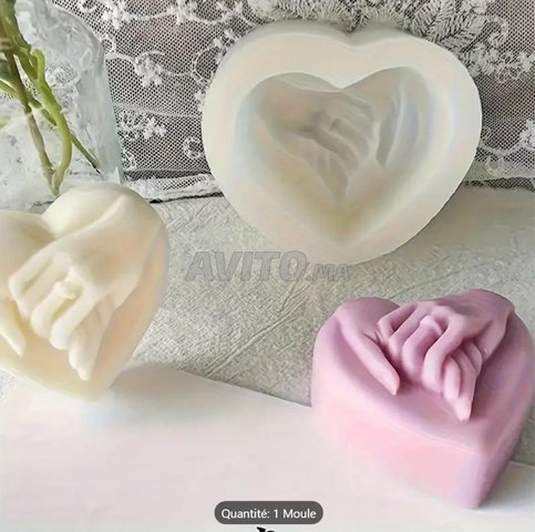 قطعة واحدة قالب سيليكون على شكل قلب يد في اليد