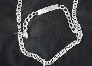 Chaîne et gourmette en argent