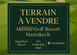 Terrain villa A vendre Akenza Golf