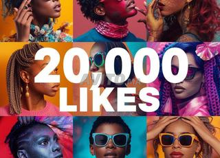 الآلاف من الإعجابات على انستغرام 20 ألفًا الآن
